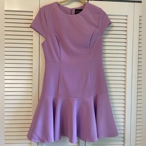 Purple / Lavender DO+BE fitted, soft ruffle hemline. NWT